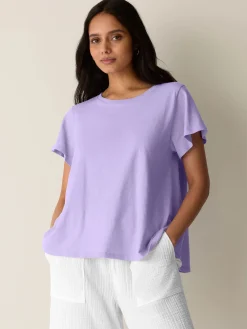 Organic Cotton Slubby Jersey Crew Neck Tee