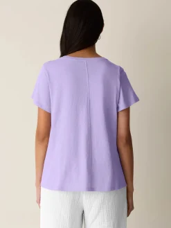 Organic Cotton Slubby Jersey Crew Neck Tee