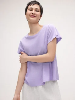 Organic Cotton Slubby Jersey Crew Neck Tee