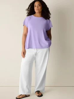 Organic Cotton Slubby Jersey Crew Neck Tee