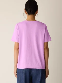 Organic Cotton Slubby Jersey V-Neck Tee
