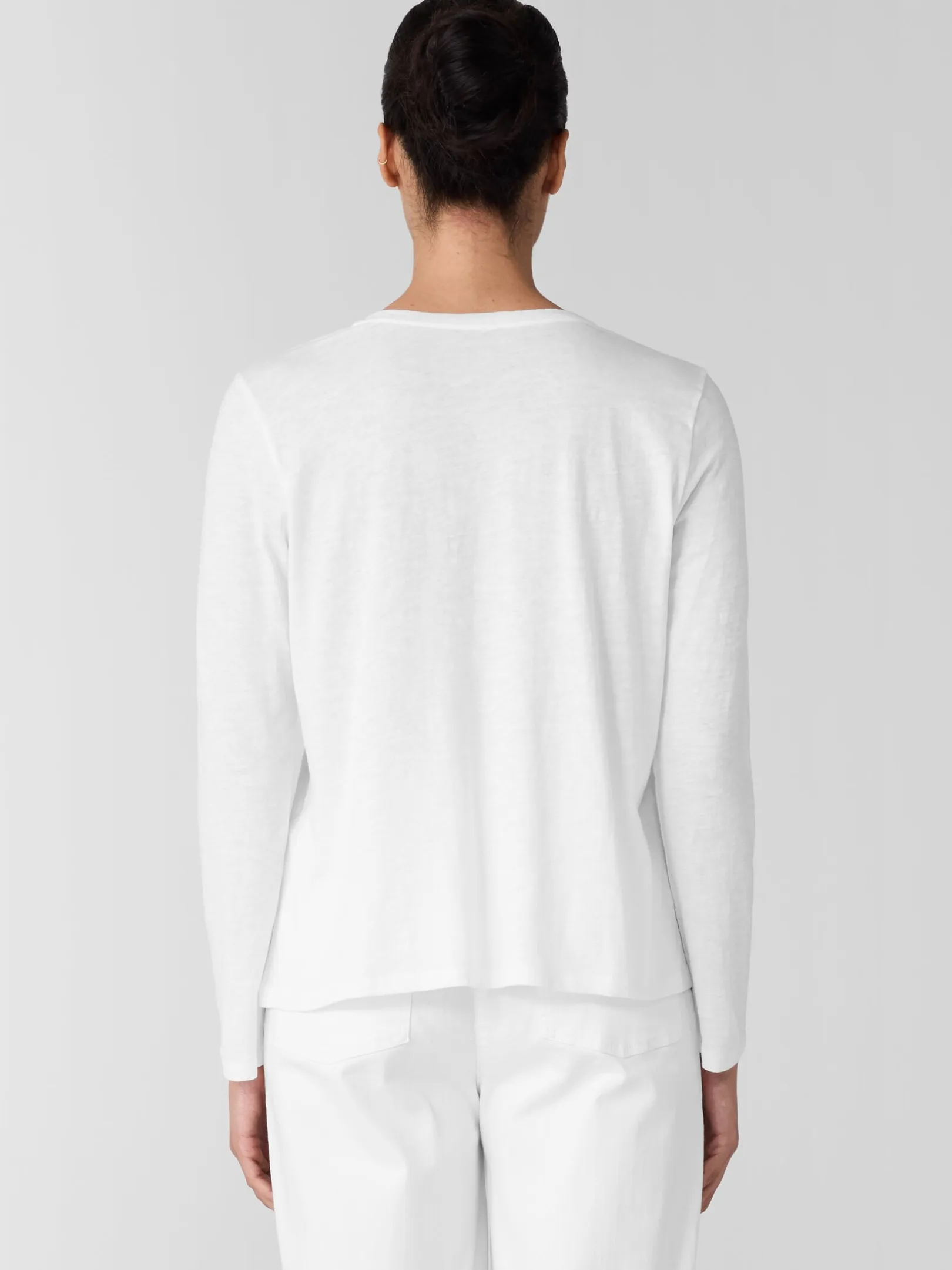 Organic Cotton Slubby JerseyV-Neck Top