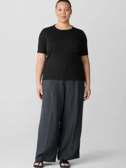 Organic Cotton Stretch Rib Crew NeckTee