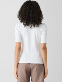 Organic Cotton Stretch Rib Crew NeckTee