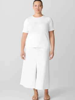 Organic Cotton Stretch Rib Crew NeckTee