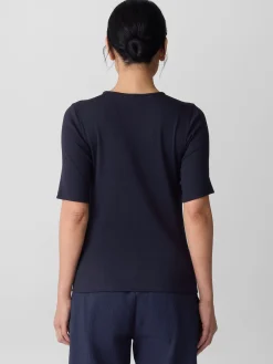 Organic Cotton Stretch Rib Crew NeckTee