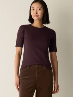 Organic Cotton Stretch Rib Crew NeckTee