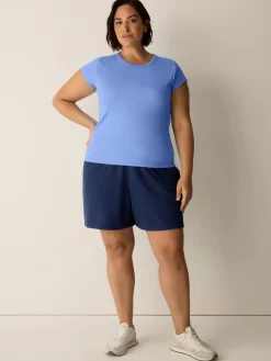 Organic Cotton Stretch Rib Crew Neck Tee