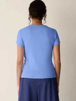 Organic Cotton Stretch Rib Crew Neck Tee