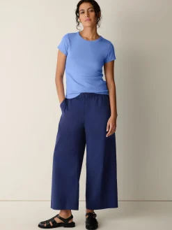 Organic Cotton Stretch Rib Crew Neck Tee