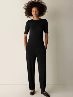 Organic Cotton Stretch Rib Crew Neck Tee