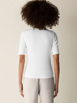 Organic Cotton Stretch Rib Crew Neck Tee