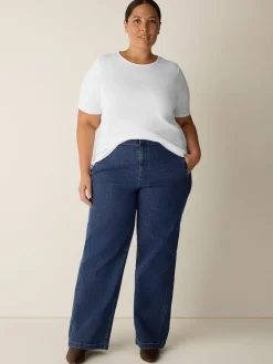 Organic Cotton Stretch Rib Crew Neck Tee