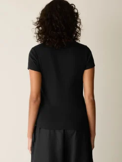 Organic Cotton Stretch Rib Crew Neck Tee
