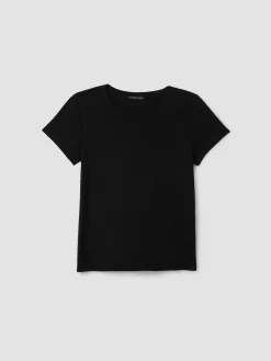Organic Cotton Stretch Rib Crew Neck Tee