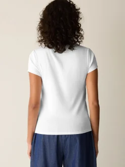 Organic Cotton Stretch Rib Crew Neck Tee