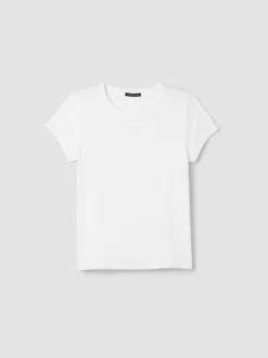 Organic Cotton Stretch Rib Crew Neck Tee