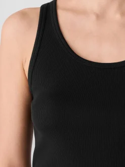 Organic Cotton Stretch Rib Scoop Neck Tank