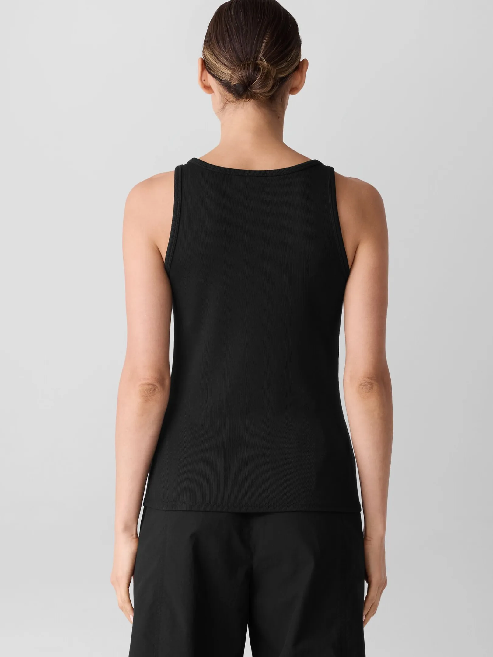 Organic Cotton Stretch Rib Scoop Neck Tank