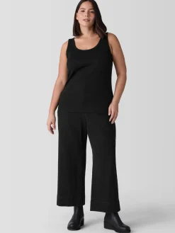 Organic Cotton Stretch Rib Scoop Neck Tank