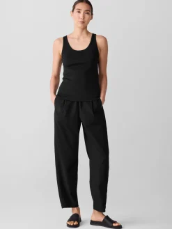 Organic Cotton Stretch Rib Scoop Neck Tank