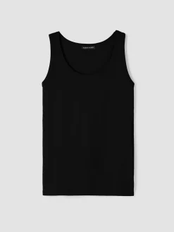 Organic Cotton Stretch Rib Scoop Neck Tank
