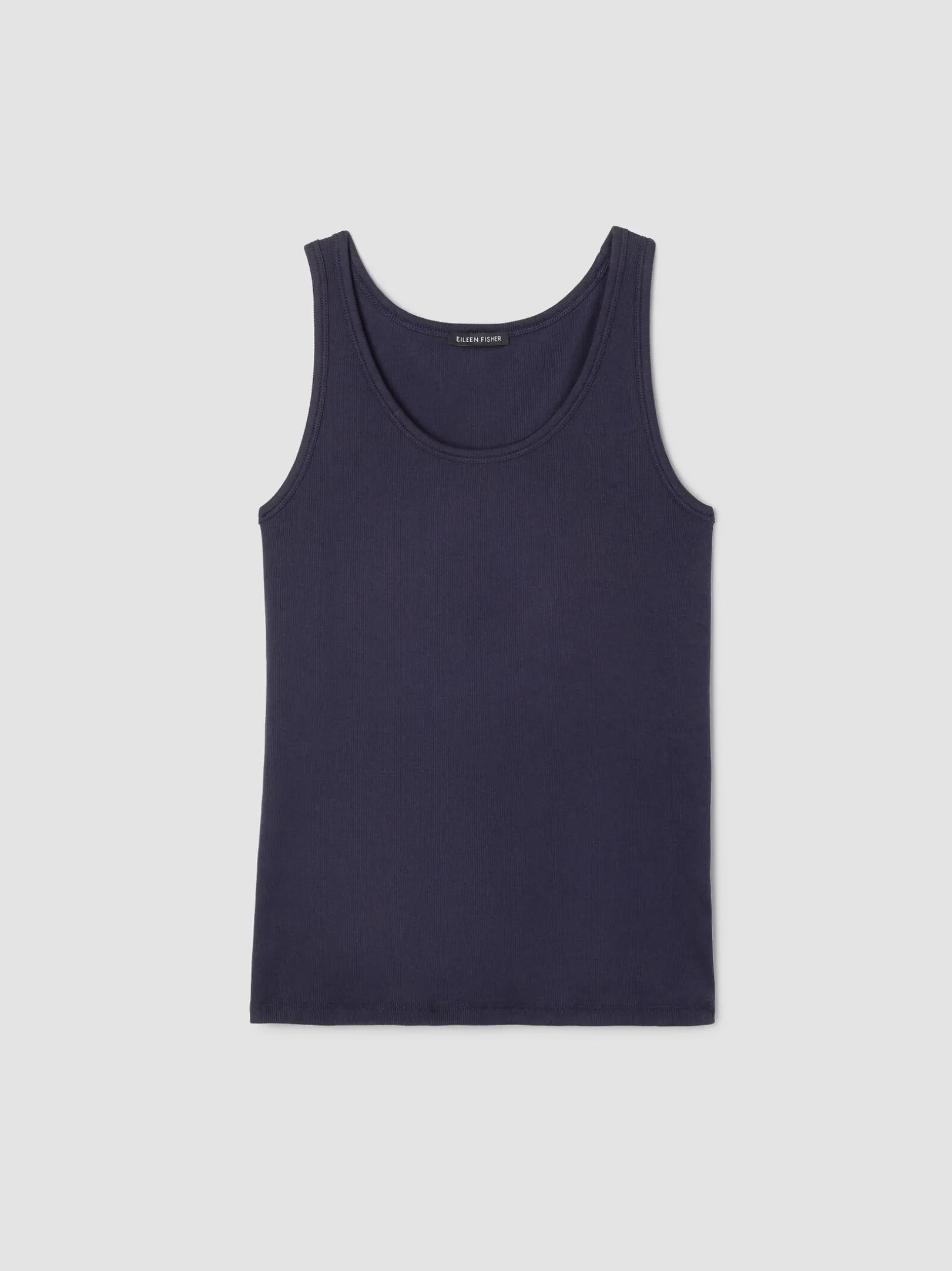 Organic Cotton Stretch Rib Scoop Neck Tank