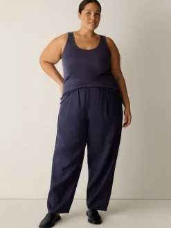 Organic Cotton Stretch Rib Scoop Neck Tank