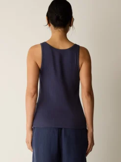 Organic Cotton Stretch Rib Scoop Neck Tank