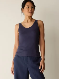 Organic Cotton Stretch Rib Scoop Neck Tank