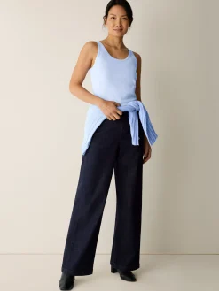 Organic Cotton Stretch Rib Scoop Neck Tank