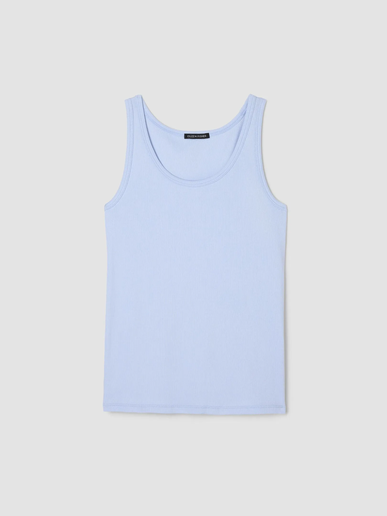 Organic Cotton Stretch Rib Scoop Neck Tank