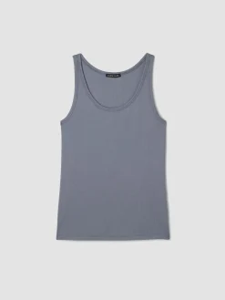 Organic Cotton Stretch Rib Scoop Neck Tank