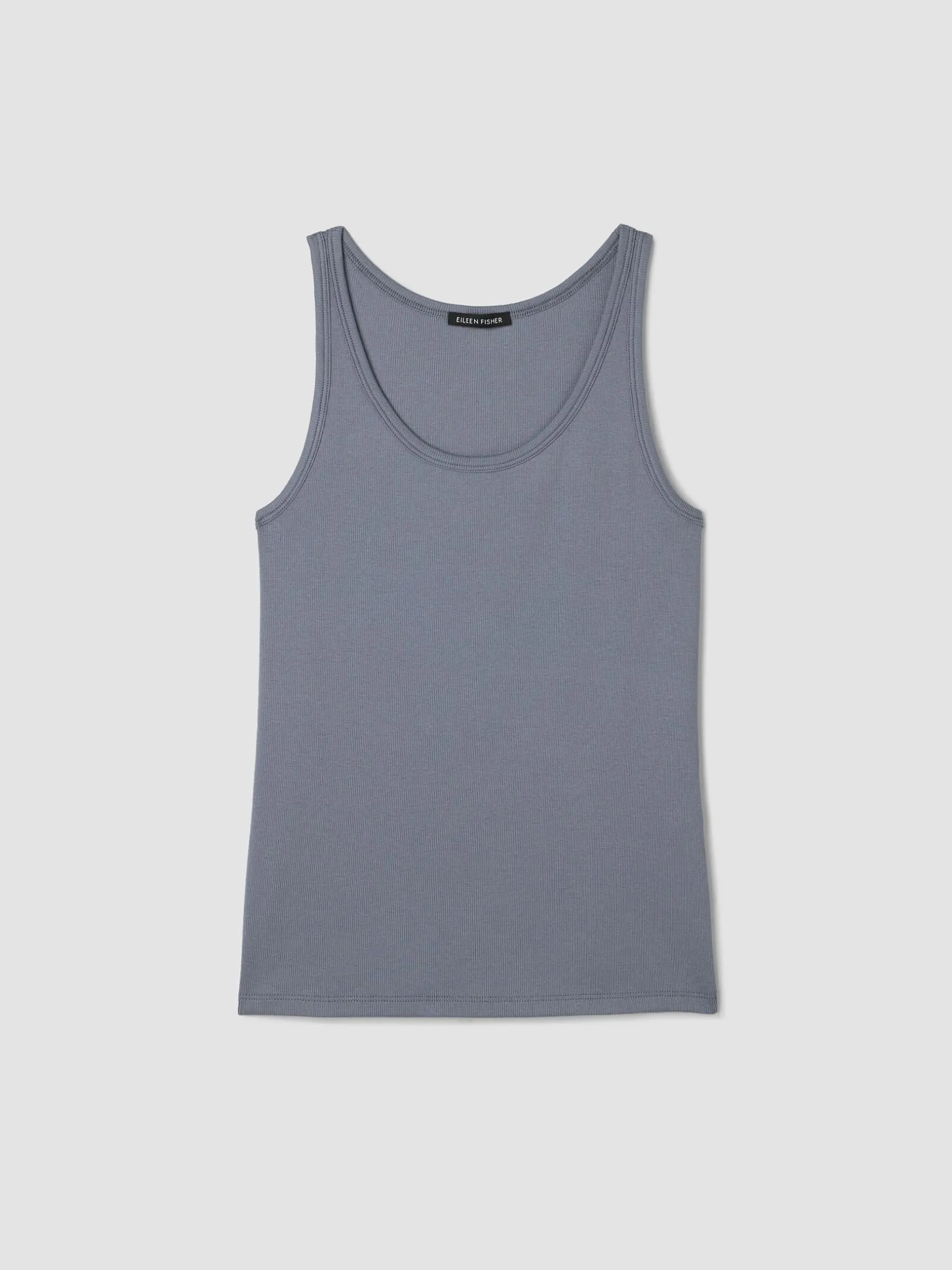 Organic Cotton Stretch Rib Scoop Neck Tank