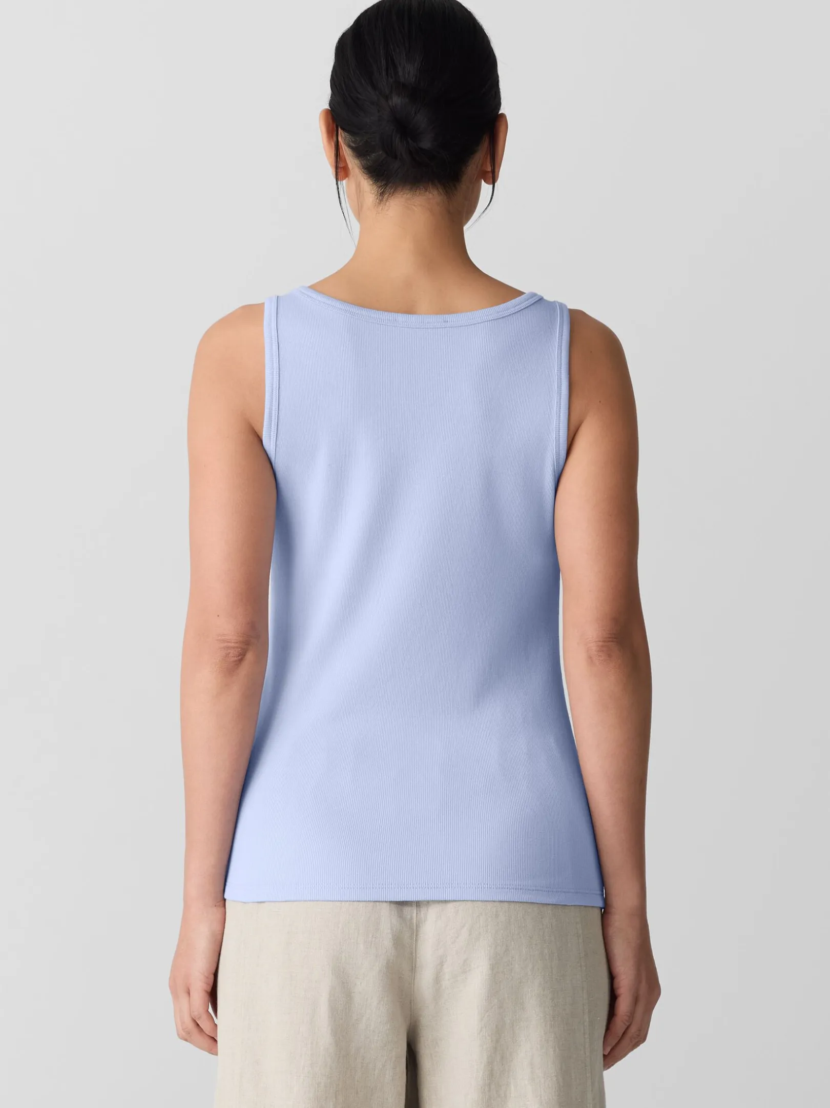 Organic Cotton Stretch Rib Slim Tank