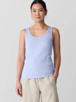 Organic Cotton Stretch Rib Slim Tank