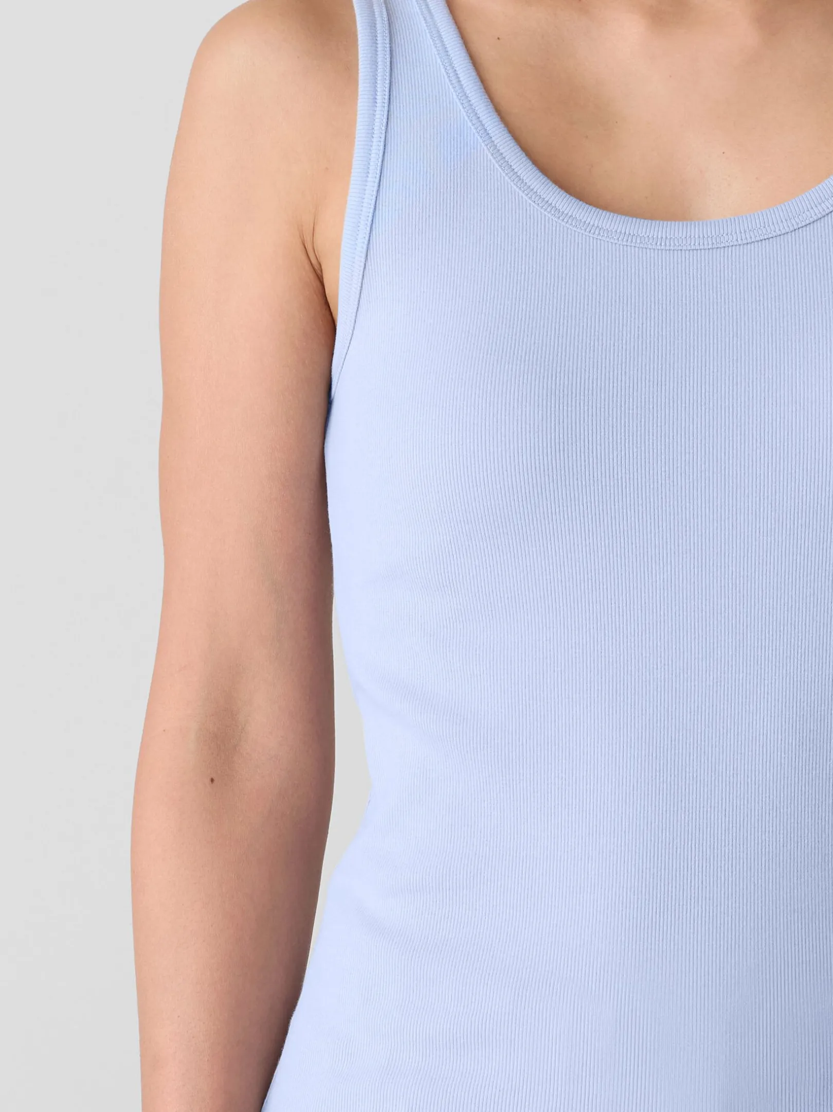 Organic Cotton Stretch Rib Slim Tank