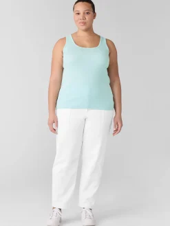 Organic Cotton Stretch Rib Slim Tank