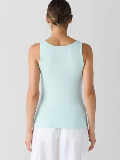 Organic Cotton Stretch Rib Slim Tank