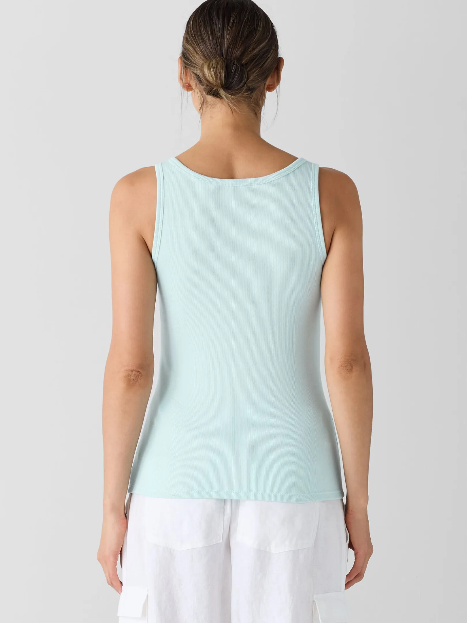 Organic Cotton Stretch Rib Slim Tank