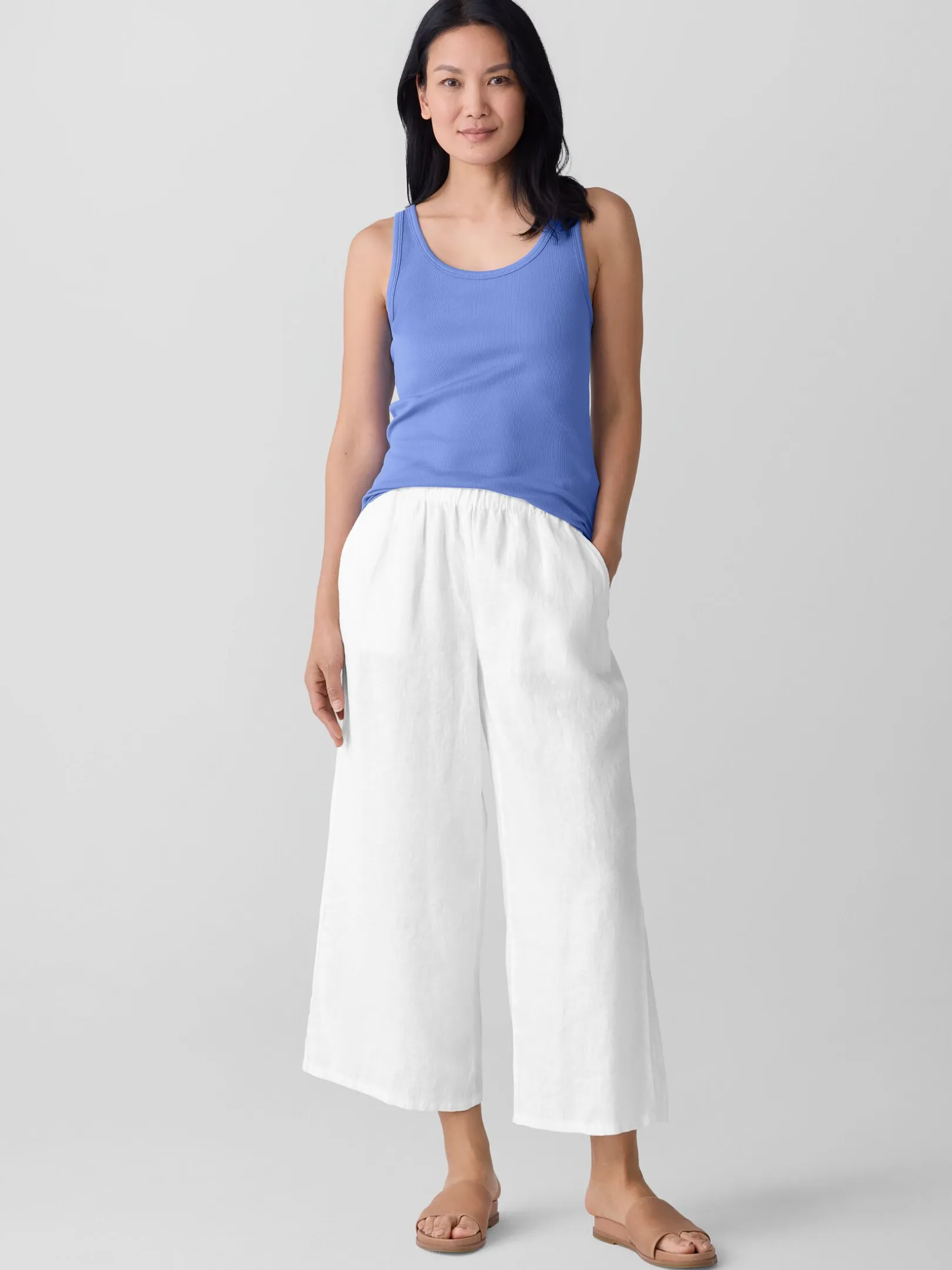 Organic Cotton Stretch Rib Slim Tank