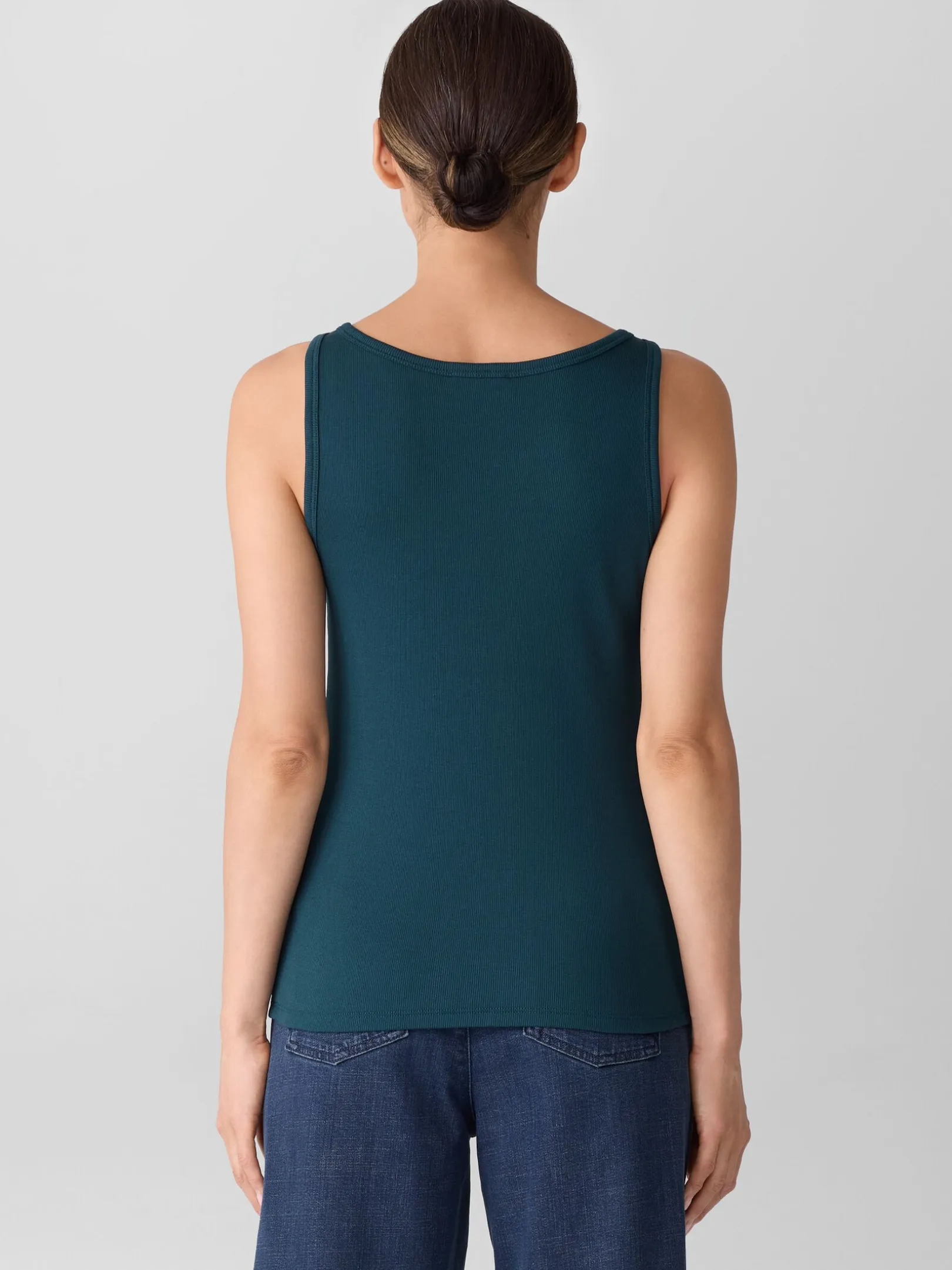 Organic Cotton Stretch Rib Slim Tank