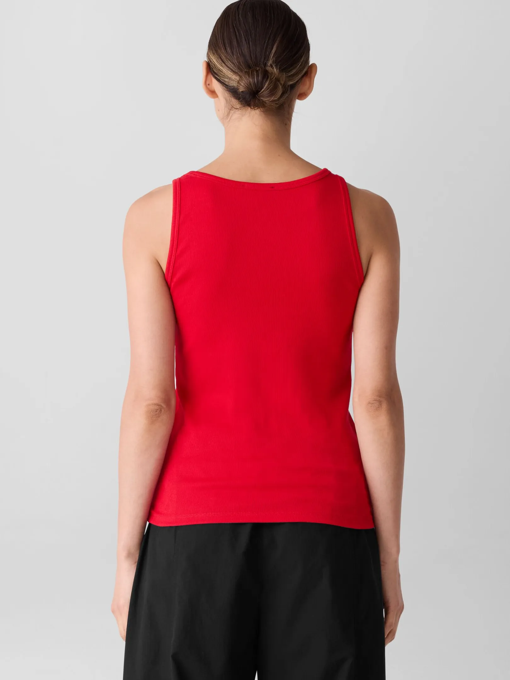 Organic Cotton Stretch Rib Slim Tank
