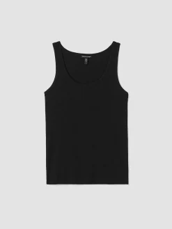 Organic Cotton Stretch Rib Slim Tank