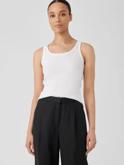 Organic Cotton Stretch Rib Slim Tank
