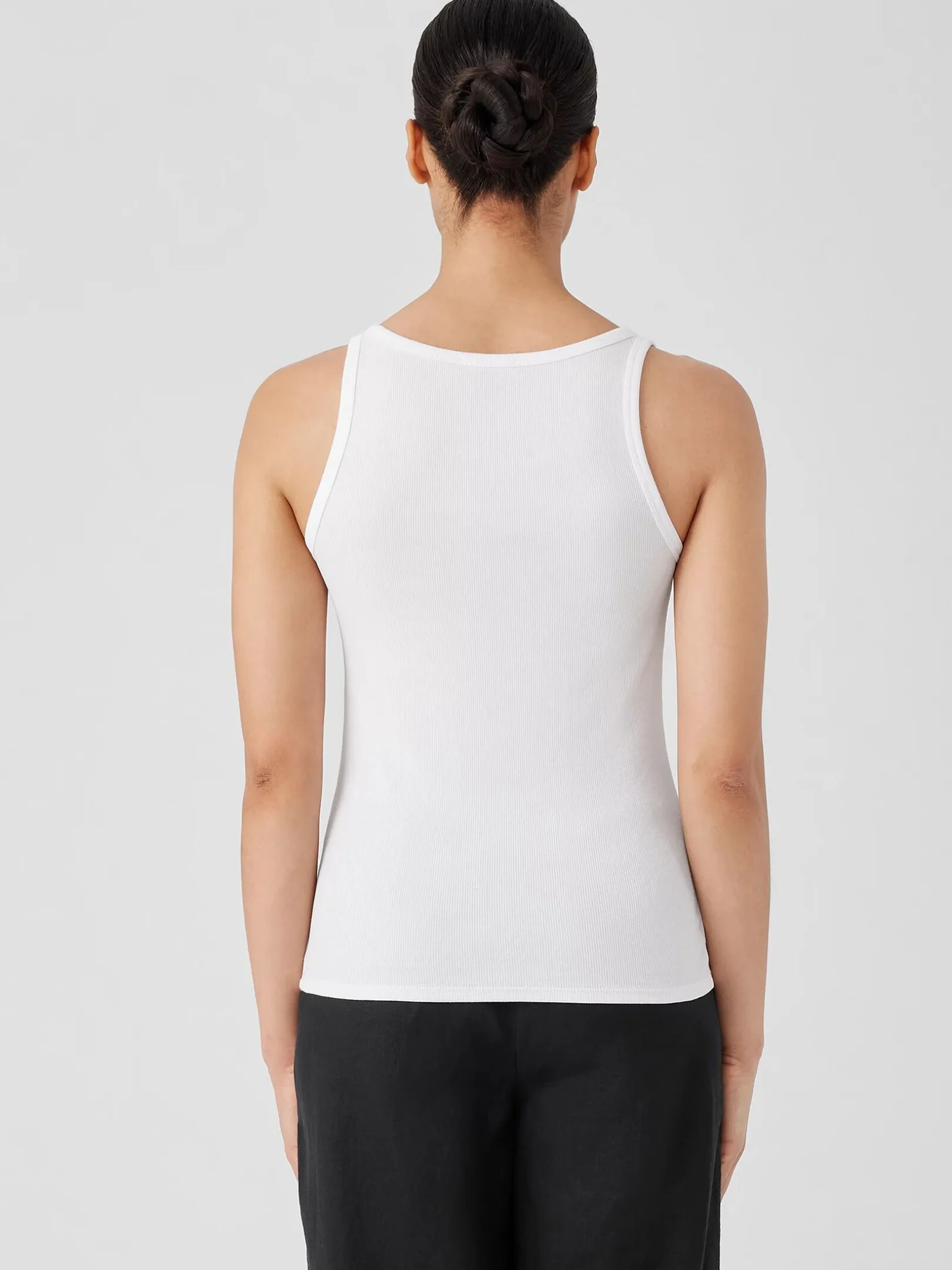 Organic Cotton Stretch Rib Slim Tank