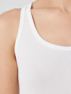 Organic Cotton Stretch Rib Slim Tank