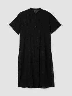 Organic Cotton Voile Box Band Collar Shirt