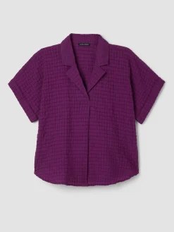 Organic Cotton Voile Box Notch Collar Shirt
