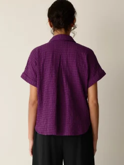 Organic Cotton Voile Box Notch Collar Shirt